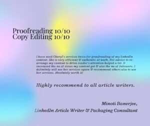 proofreading feedback